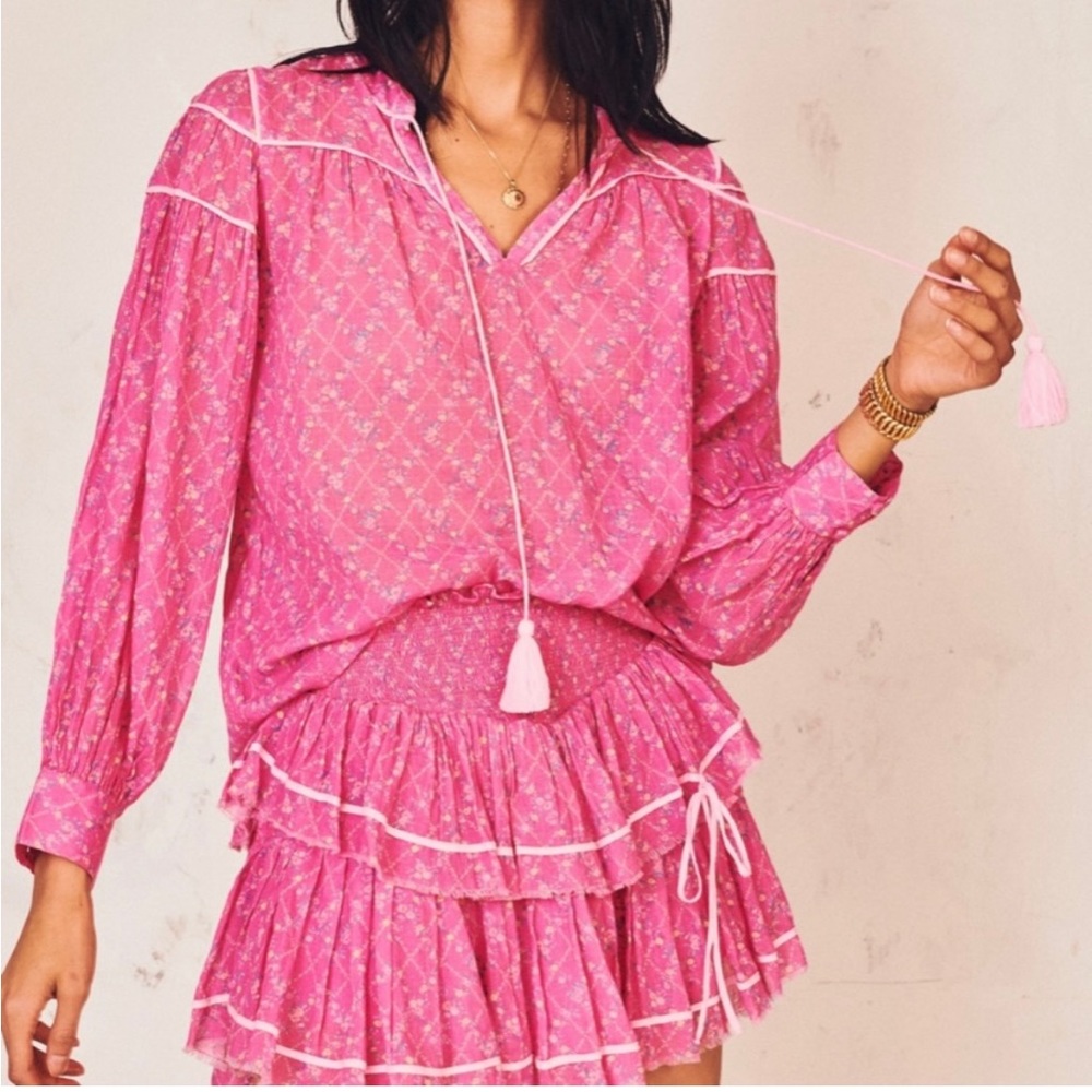 Loveshackfancy Prairie Peasant blouse